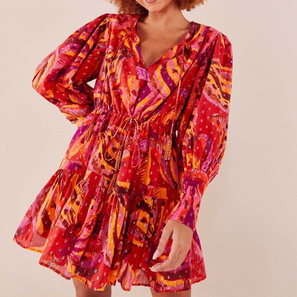 Farm Rio Banana Juice Mini Dress - Picture 1 of 3